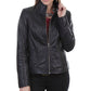 Black leather jacket with zipper