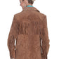 Brown suede fringe jacket L74-81-BK