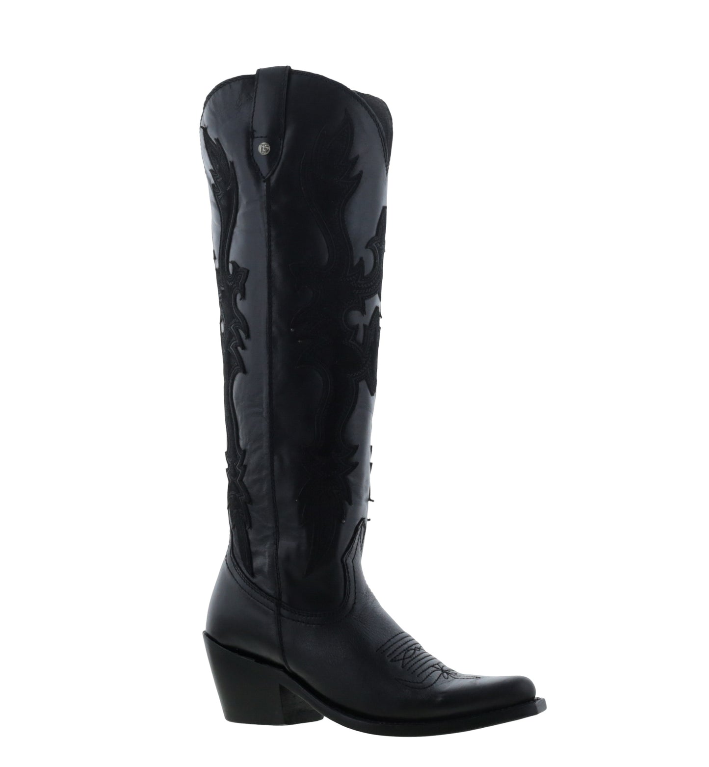 Mina Mossil Negro Cowgirl Boots by Liberty Black
