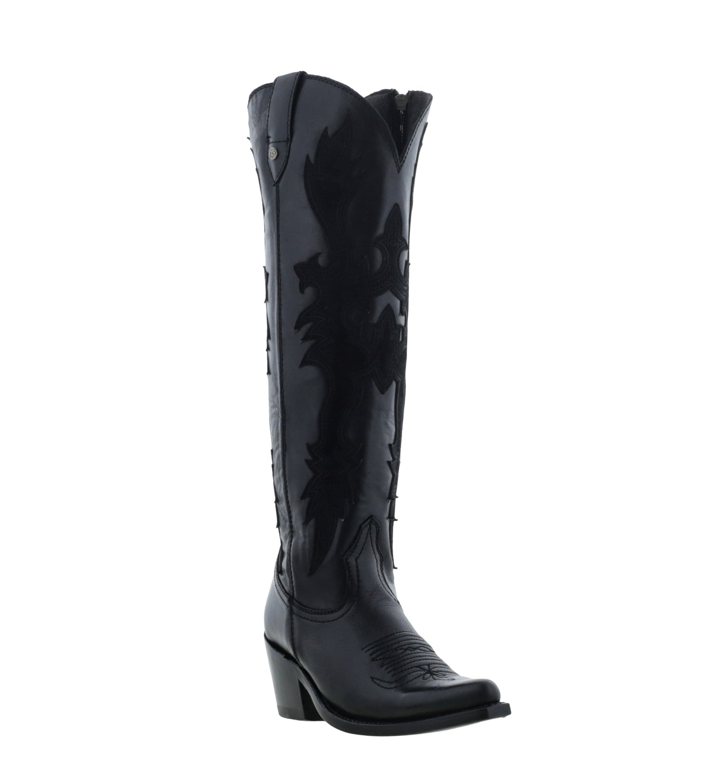 Mina Mossil Negro Cowgirl Boots by Liberty Black