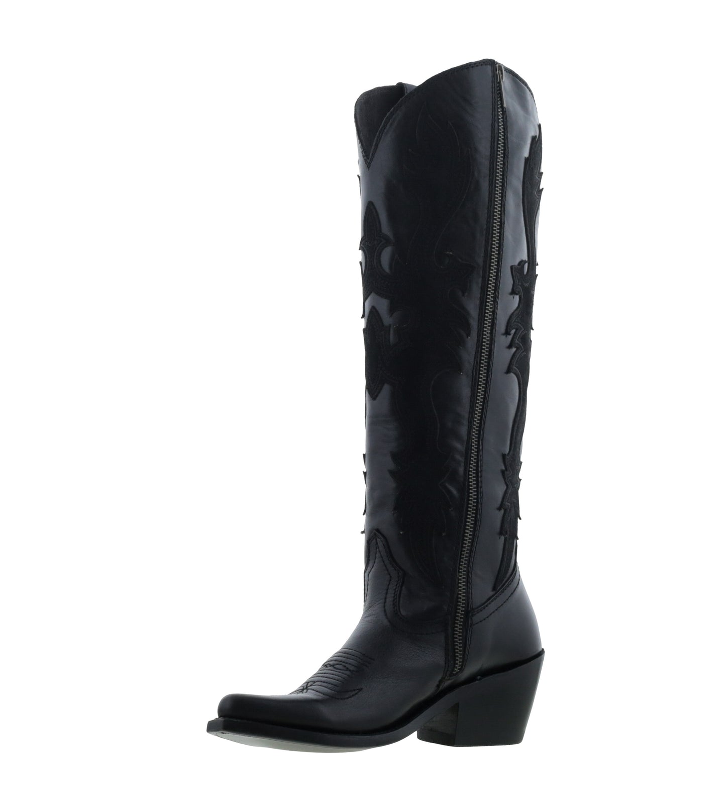 Mina Mossil Negro Cowgirl Boots by Liberty Black