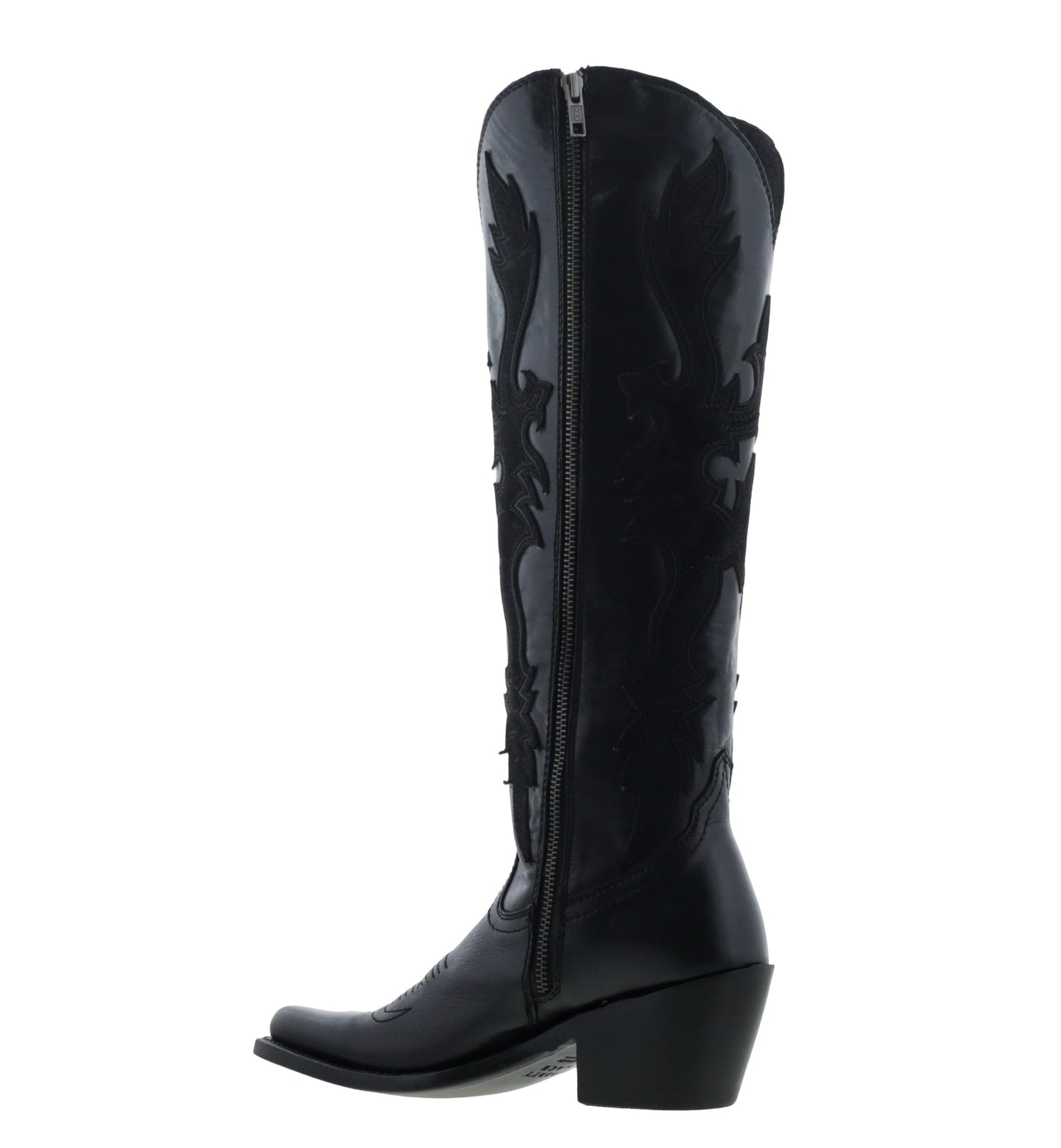 Mina Mossil Negro Cowgirl Boots by Liberty Black