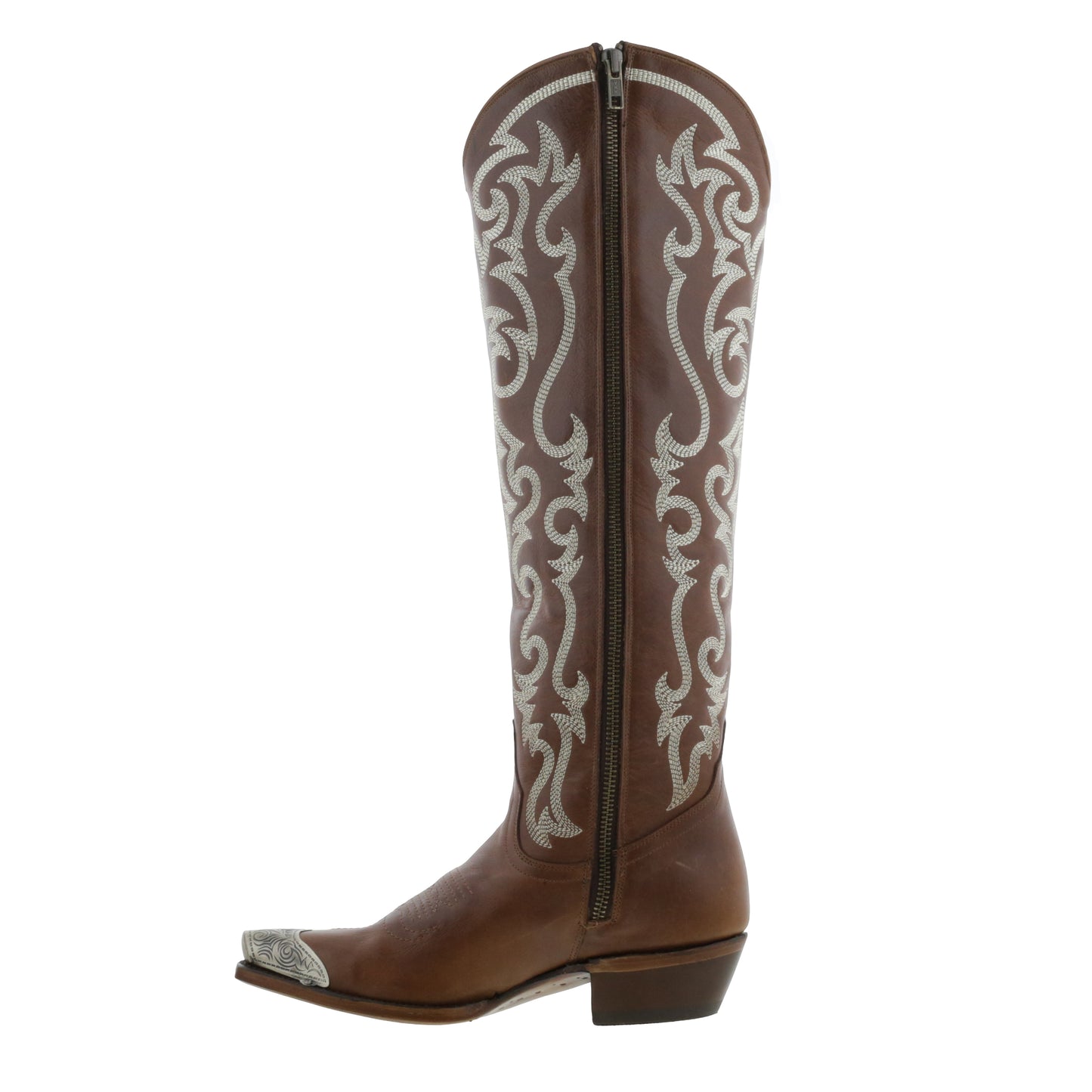 Lulu Mossil Tan Cowgirl Boots by Liberty Black