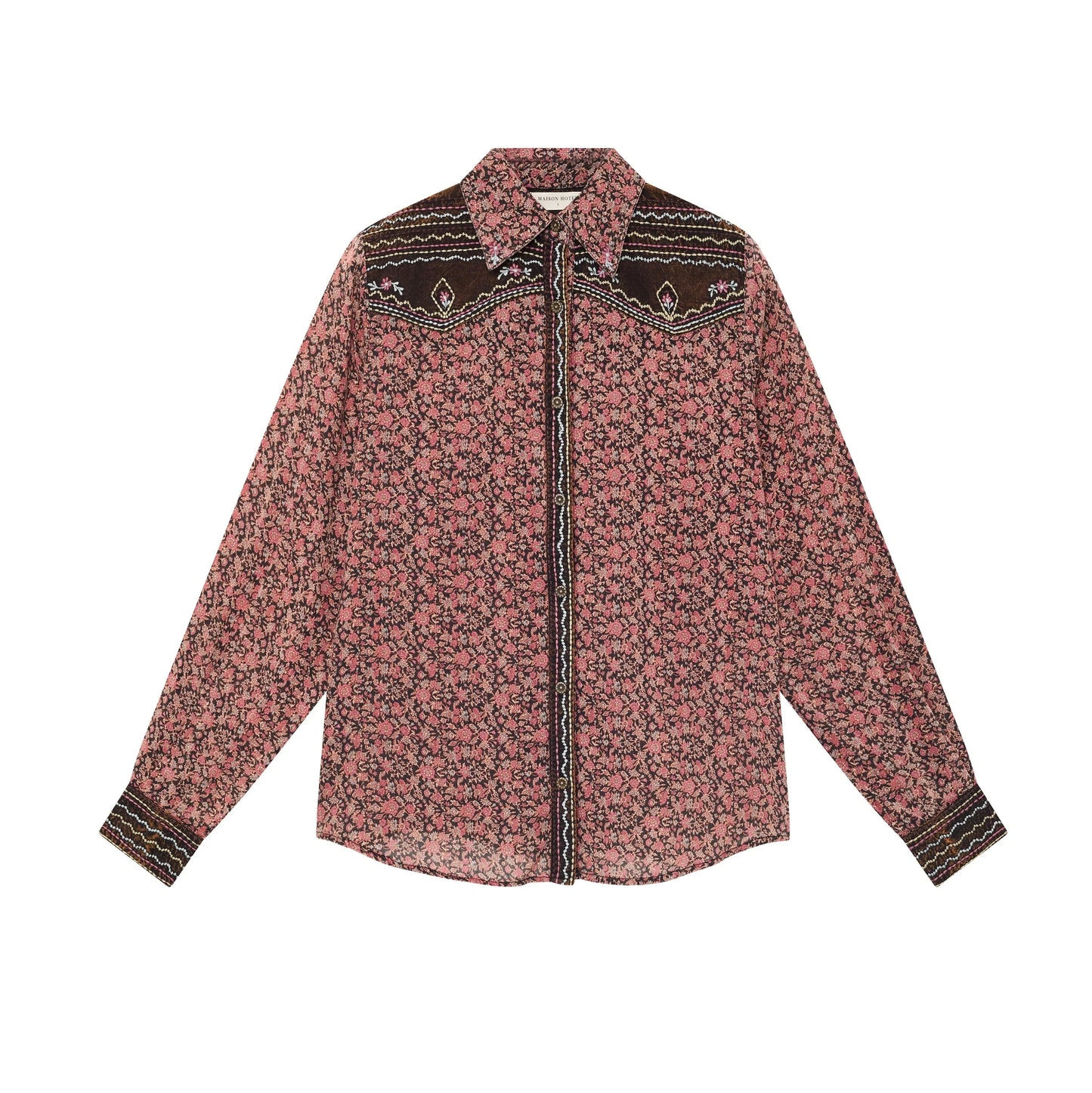 Lilac Wine Keith Shirt by Maison Hotel