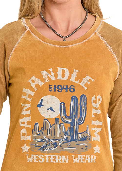 Panhandle Western Wear shirt LW22T07983 with cactus graphic.