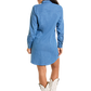 Blue denim dress with boots - LWD2R06645
