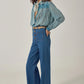 Maria Shirt Mediterranean Stripes Blue Ink by Maison Hotel