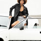 Malia RF Leather Jacket, Black