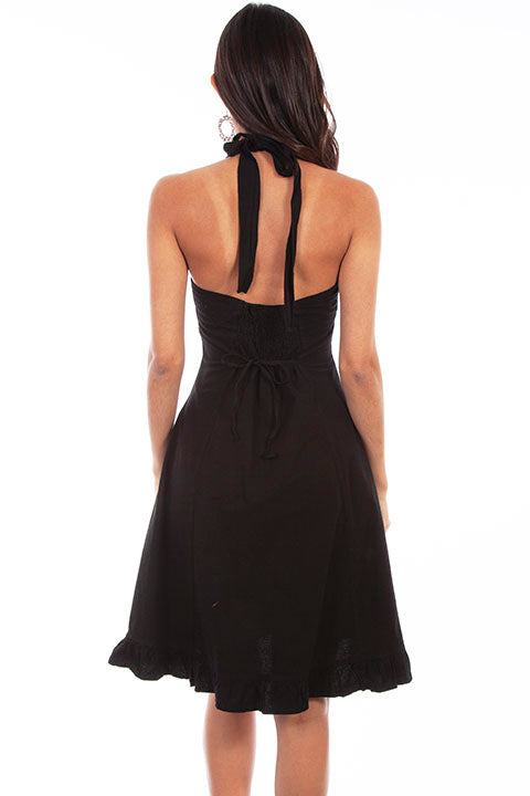 Black halter dress PSL-053-BLK-bk