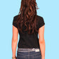 Woman in black shirt & jeans, PSL-066-BLK-BK