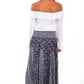 White off-shoulder top & floral skirt preview