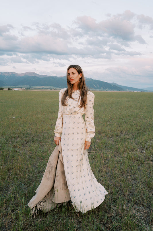 Dahlia Dress in Kindred Floral by Folk Saint