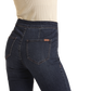 Dark wash high-waisted jeans