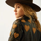 Reo RF Heart Detail Leather Jacket by Mauritius