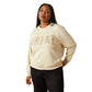 Ariat cream sweatshirt with logo, plus size