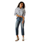 Woman in striped shirt and jeans, WMS West S25