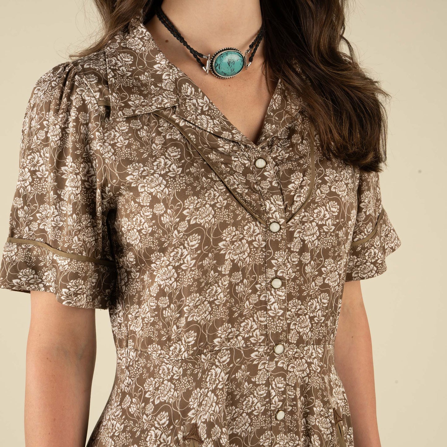 La Dahlia Women's Dress in Parlour Rose Taupe by Sendero
