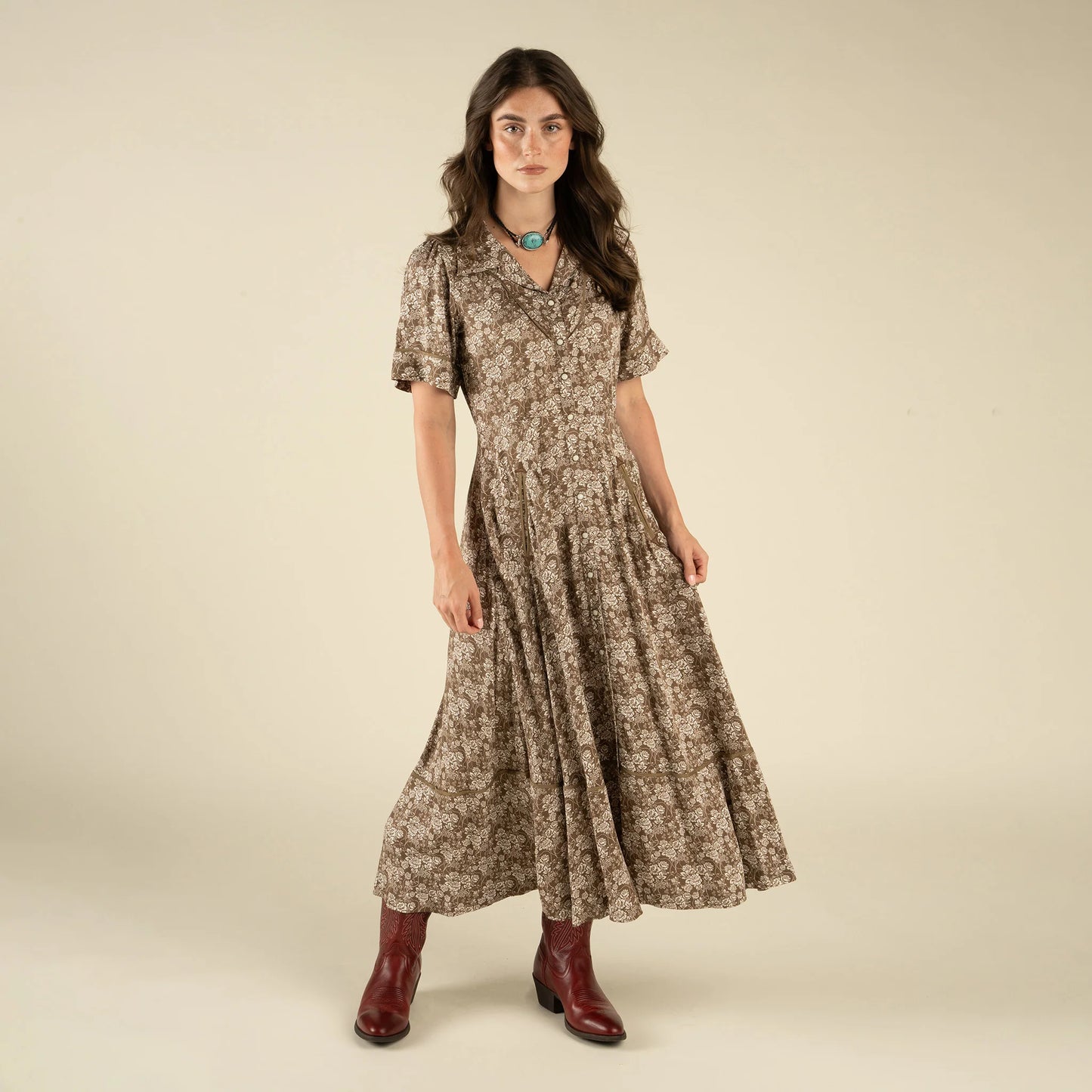 La Dahlia Women's Dress in Parlour Rose Taupe by Sendero