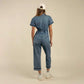 Indigo denim Dolly Jumpsuit from SPCR124S11, back view