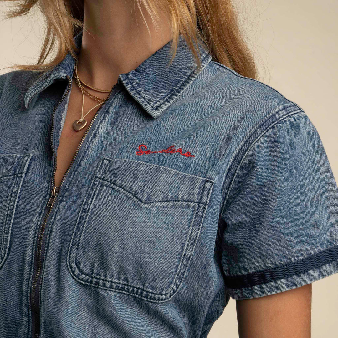 Indigo Dolly Jumpsuit Detail