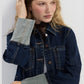 Tall Cuffed Selvedge Denim Trucker Jacket by Liverpool