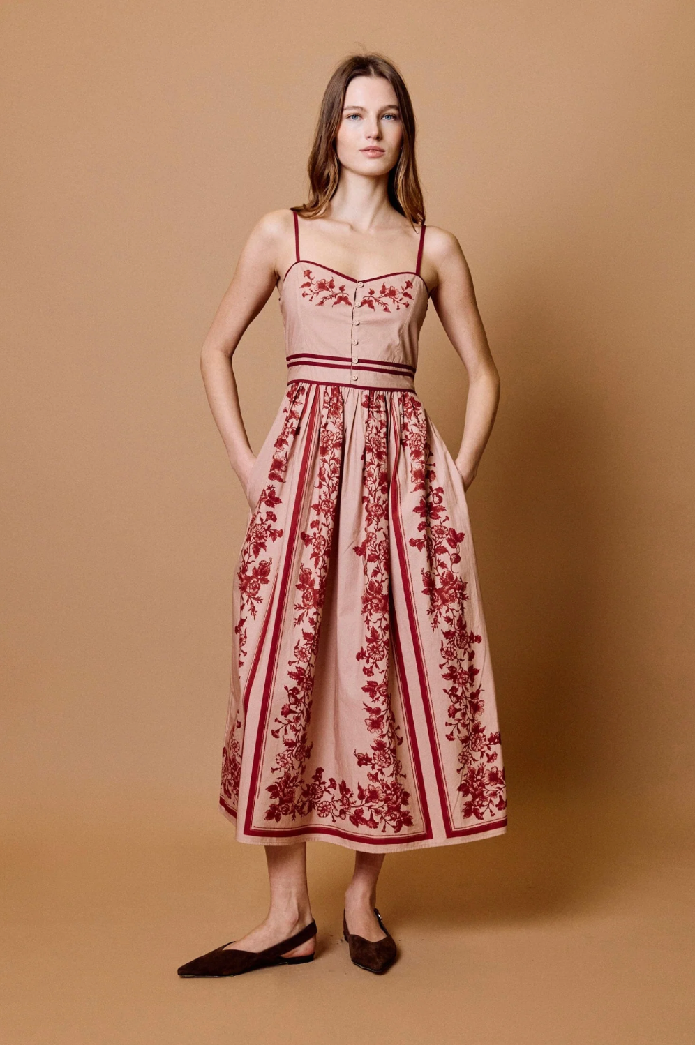 Jamie Midi Dress in Oree Print by Cleobella