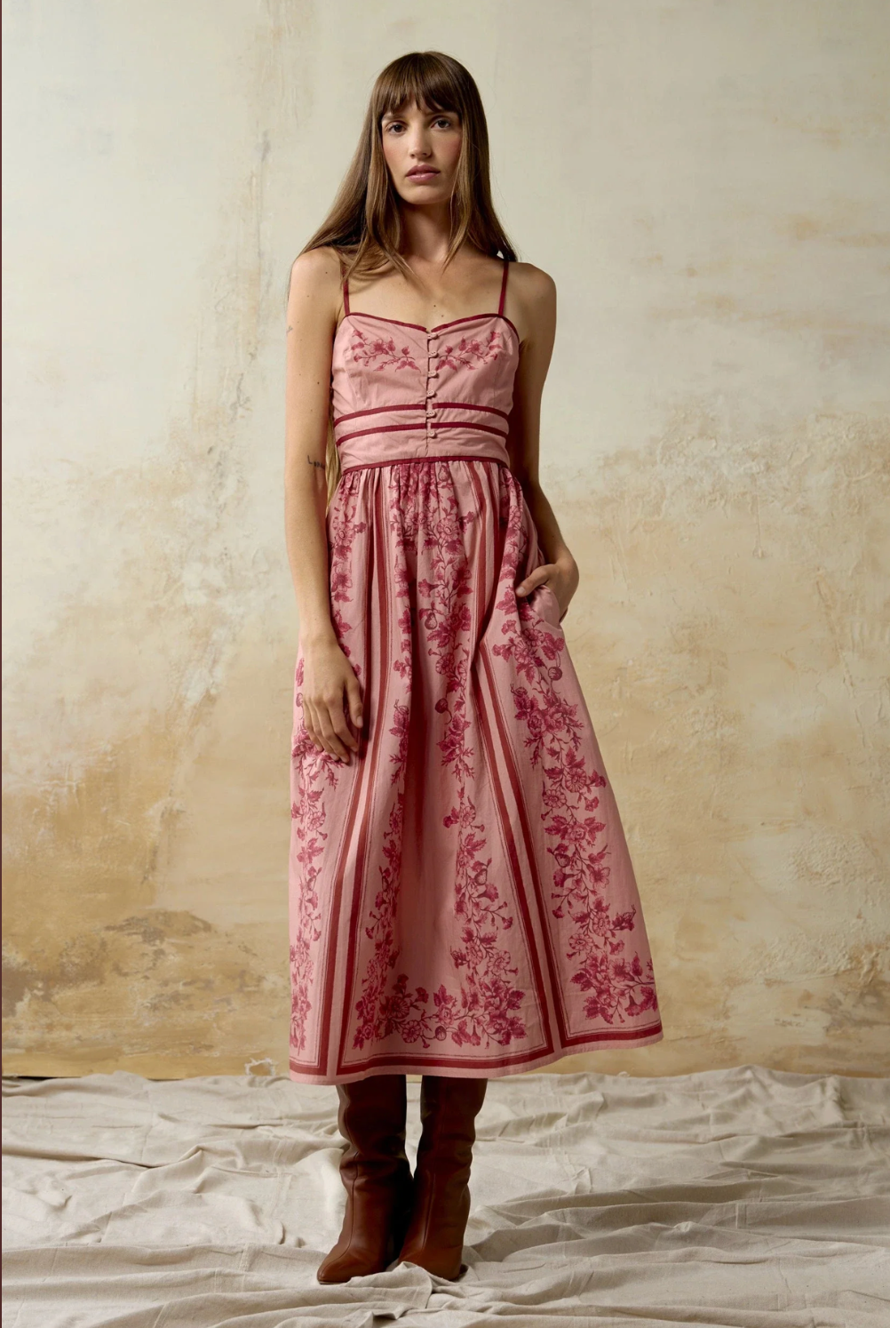 Jamie Midi Dress in Oree Print by Cleobella