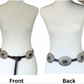 Lucky Gem Club Knotted Boho Western Concho Belt - Black