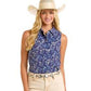 Woman in Western shirt and cowboy hat