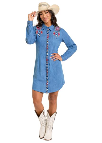 Cowgirl in denim dress Style_LWD2R06645--202