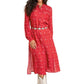 Red patterned midi dress Style_LWN2S06348--65