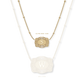 SpurWest Ultra Mini Belt Buckle Necklace - Gold (Initial)