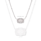 SpurWest Ultra Mini Belt Buckle Necklace - Silver (Initial)
