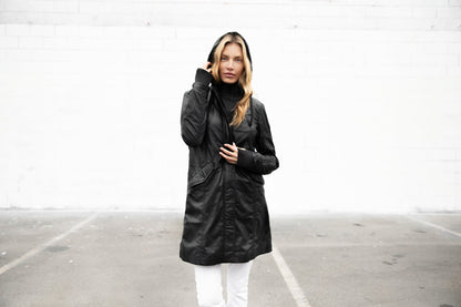 Varja CF Leather Jacket, Black