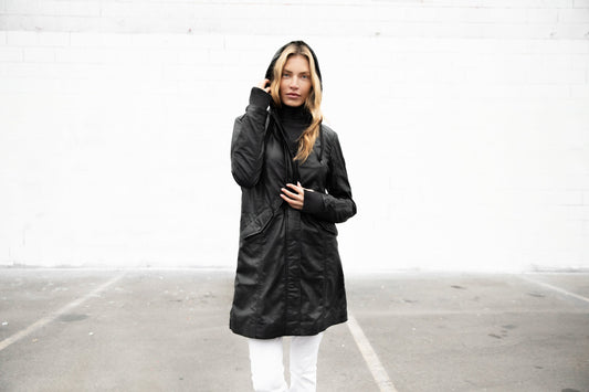 Varja CF Leather Jacket, Black