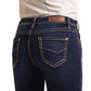 Dark wash jeans, W7_4166, rear view