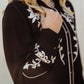 Woman in black western-style shirt, wildflower embroidery (155 of 549)