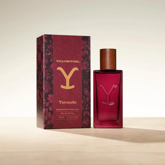 Yellowstone Tornado perfume bottle and carton