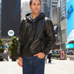 Yonji OS Leather Jacket, Black