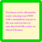 Text about being old, on a square with a green border.