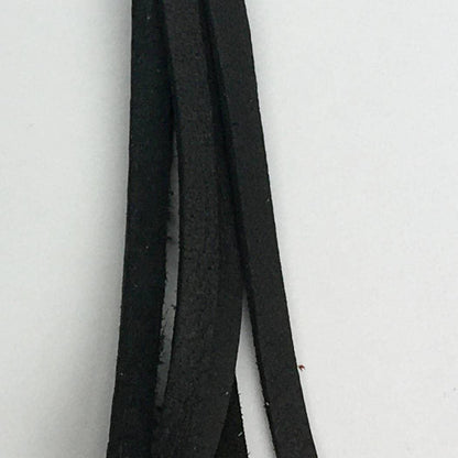 Three black leather strips.