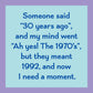 CARD 30 Years | Funny Party Gift | Kitsch Greeting Cards