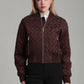 Faux Suede Woven Bomber Jacket