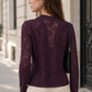 Brown Lace V-Neck Top