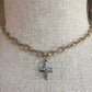 Dainty Hammered Cross Necklace
