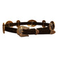 Americana Concho Belt in Authentic Black Leather