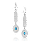 Silver earrings with turquoise accents - ER5297