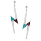 ER5320 Silver & Enamel Lightning Bolt Earrings