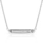 Silver bar necklace with diamonds - NC5171