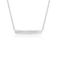 Silver bar necklace with diamonds - NC5171